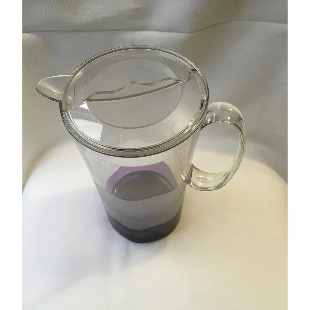 Vintage Tupperware Acrylic Sheerly Elegant Pitcher  Jewel Tone RV Patio Camping